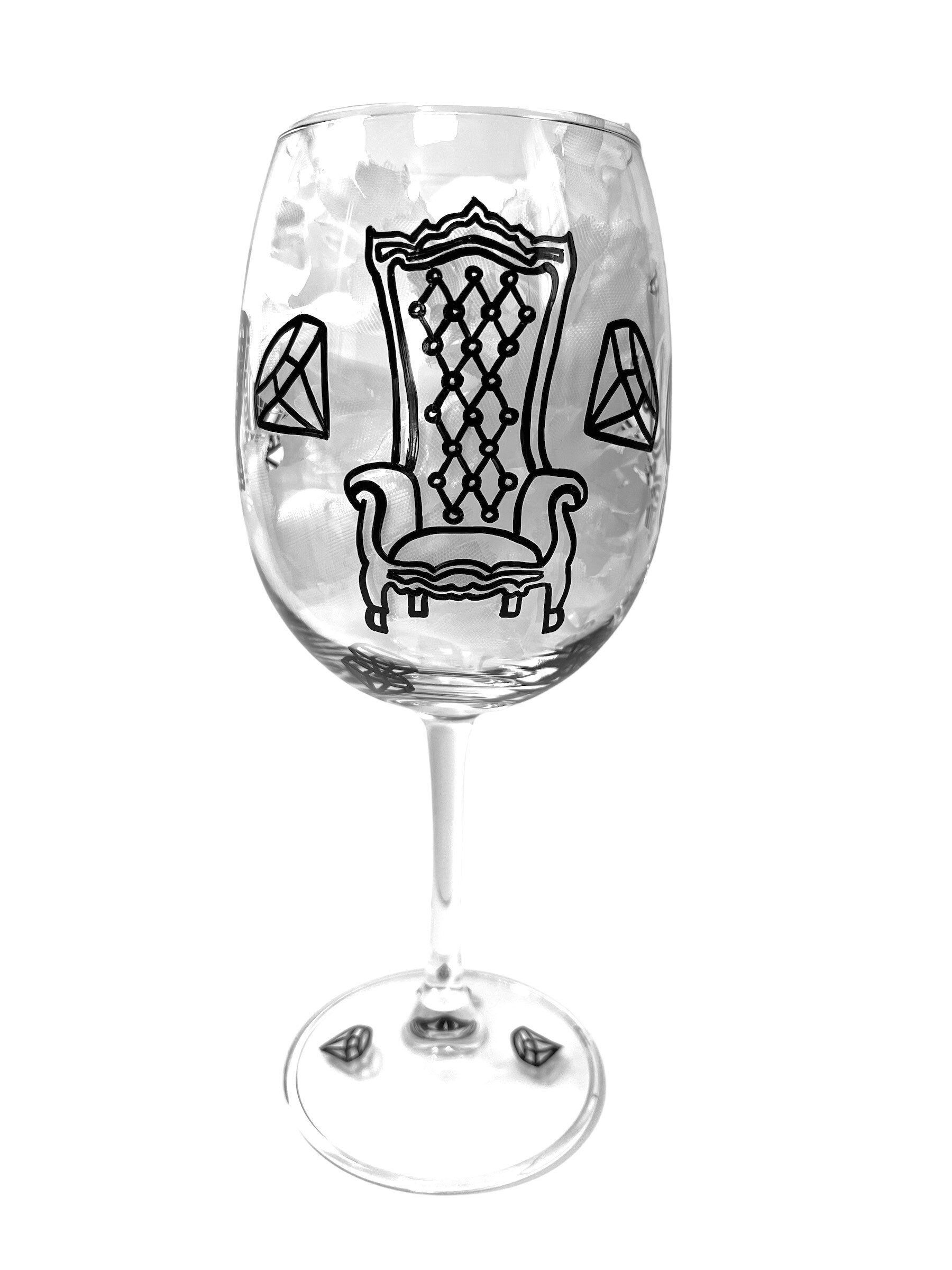 The Queen Wine Glass Painting Kit / Paint and Sip / Paint Etsy