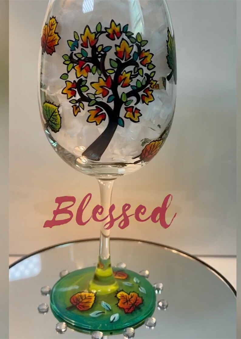 Autumn Holiday Wine Glass Painting Kit / Holiday / Fall / Etsy