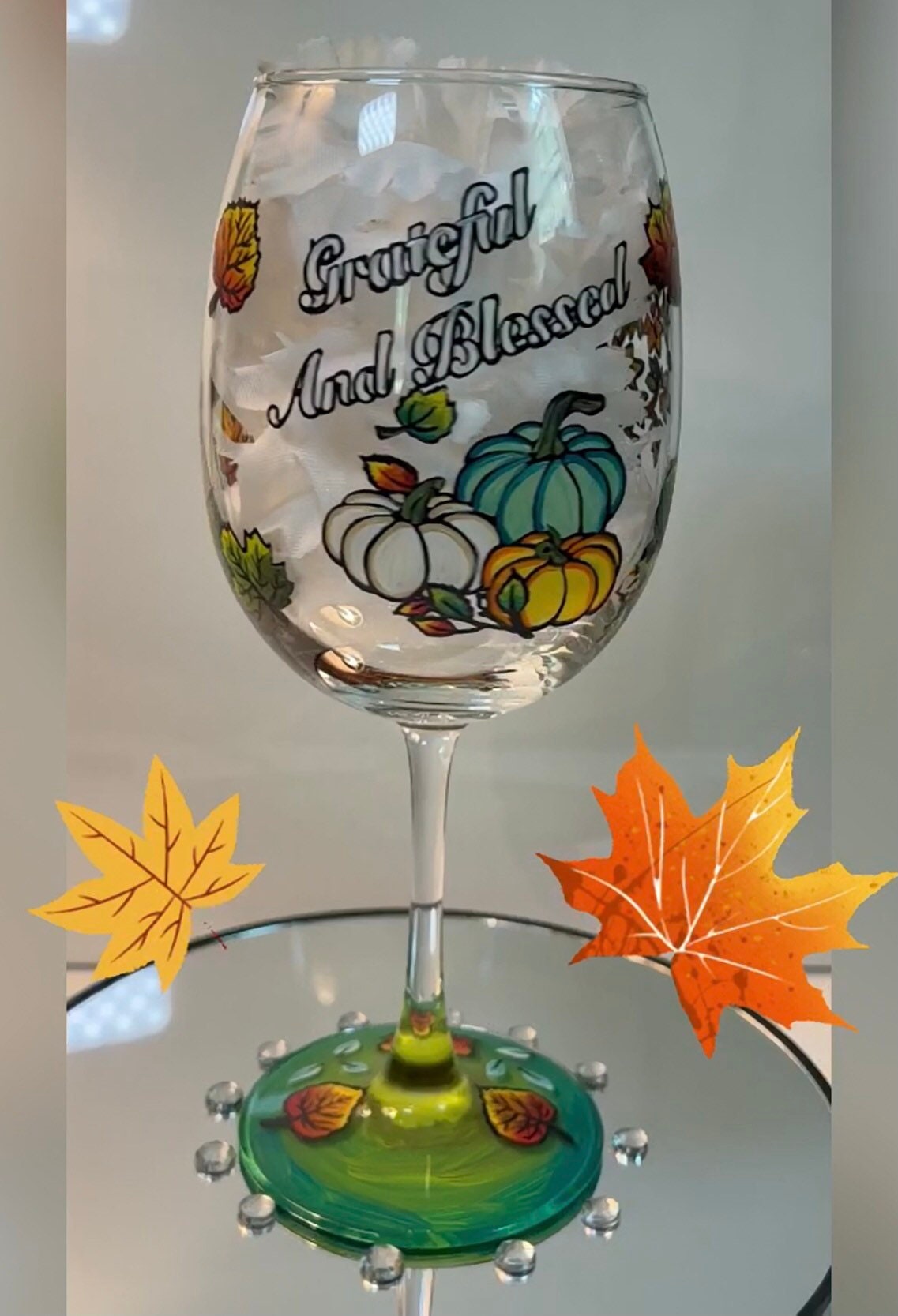 Autumn Holiday Wine Glass Painting Kit / Holiday / Fall / Etsy