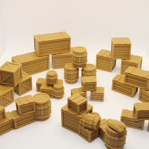 Set chests, barrels per scenario.
