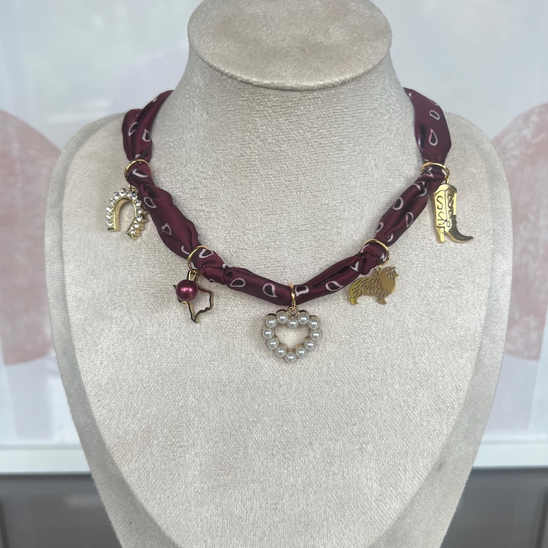 Texas A&M Bandana Scarf Necklace