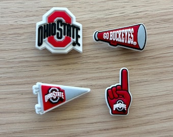 Ohio State University schoenbedels set van 4 |  OSU-schoenbedels | OSU croc jibbitz