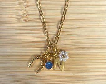UNC Chapel Hill Charm Necklace 14k gold plated  *Customizable