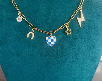 UNC Chapel Hill Charm Necklace 14k gold plated  *Customizable