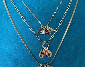 Volleyball Custom Charm Necklace