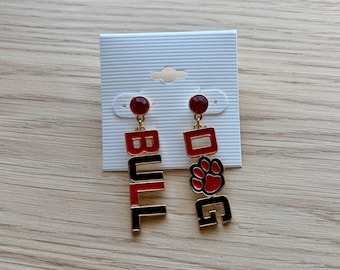 Georgia Bulldog-oorbellen