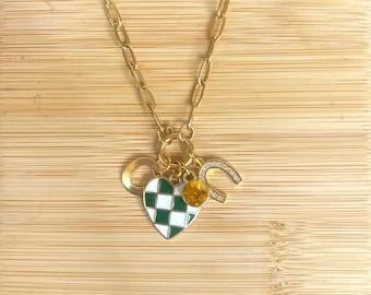 Oregon University Charm Necklace 14k gold plated *Customizable