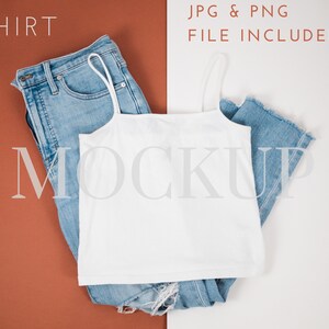 White Tank Top Mockup | White Shirt Mockup | Digital Download