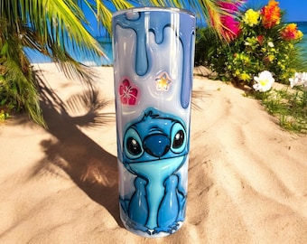 Blue Alien Sublimated 20oz Tumbler: Stainless Steel Travel Mug