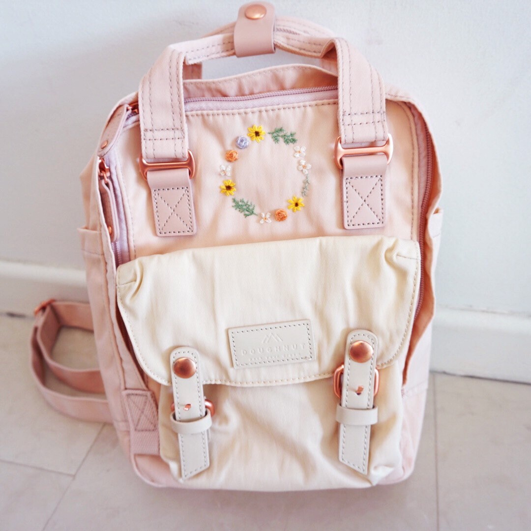 7L Doughnut Official Backpack with Floral Ring Embroidery Etsy