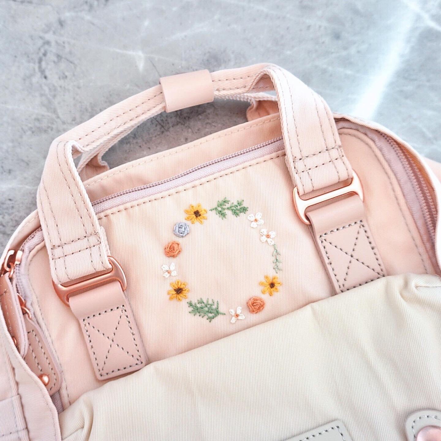 7L Doughnut Official Backpack with Floral Ring Embroidery Etsy