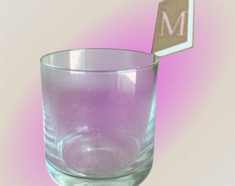 Personalized Wedding Drink Tags: Custom Initial Party Drink Stirrers