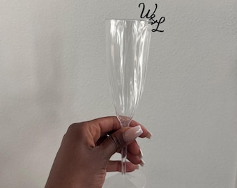 Personalized Wedding Drink Stirrers | Custom Initial Drink Tags