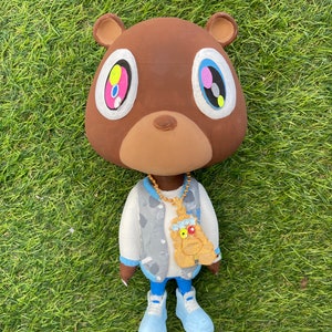 Graduation Bear Trophy the college drop-out beer - Pop Art - Kanye West Home Decor - Kanye West Graduation Bear - 14" popart collectible