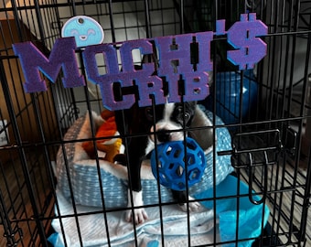 Custom Dog Crate Sign: Personalized Pet Home Decor