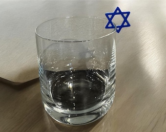 Custom Bar Mitzvah Drink Toppers – Jewish Star Party Decor