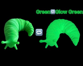3D Printed Fidget Slug: Glow-in-the-Dark Sensory Toy
