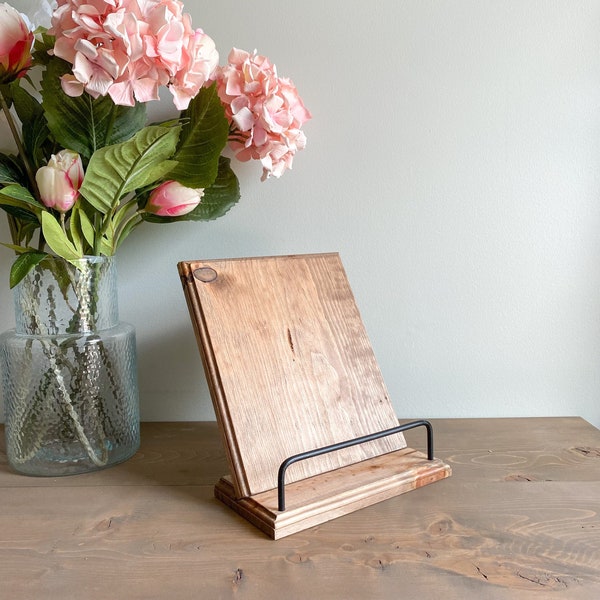 Wooden Cookbook Stand, Cookbook Holder, Book Stand, Home Decor, Gift for her