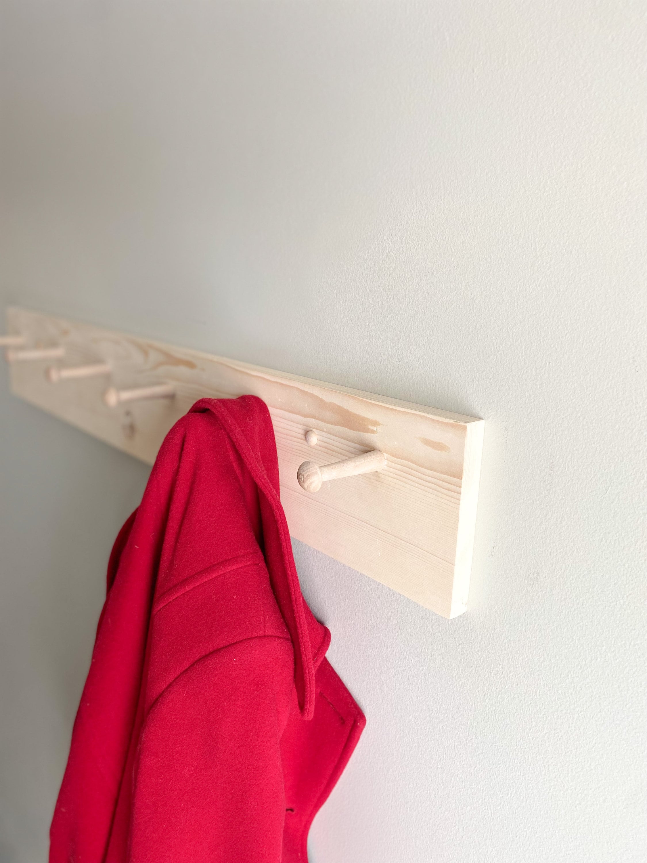 Shaker Peg Rail Wood Peg Rail Floating Shelf With Hooks Etsy