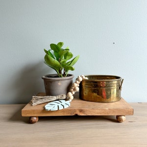 Wood Pedestal Riser, Wood Tray, Wood Stand, Bathroom Decor, Living Room Decor, Shelf Decor, Kitchen Decor, Plant Stand, Soap Riser Stand