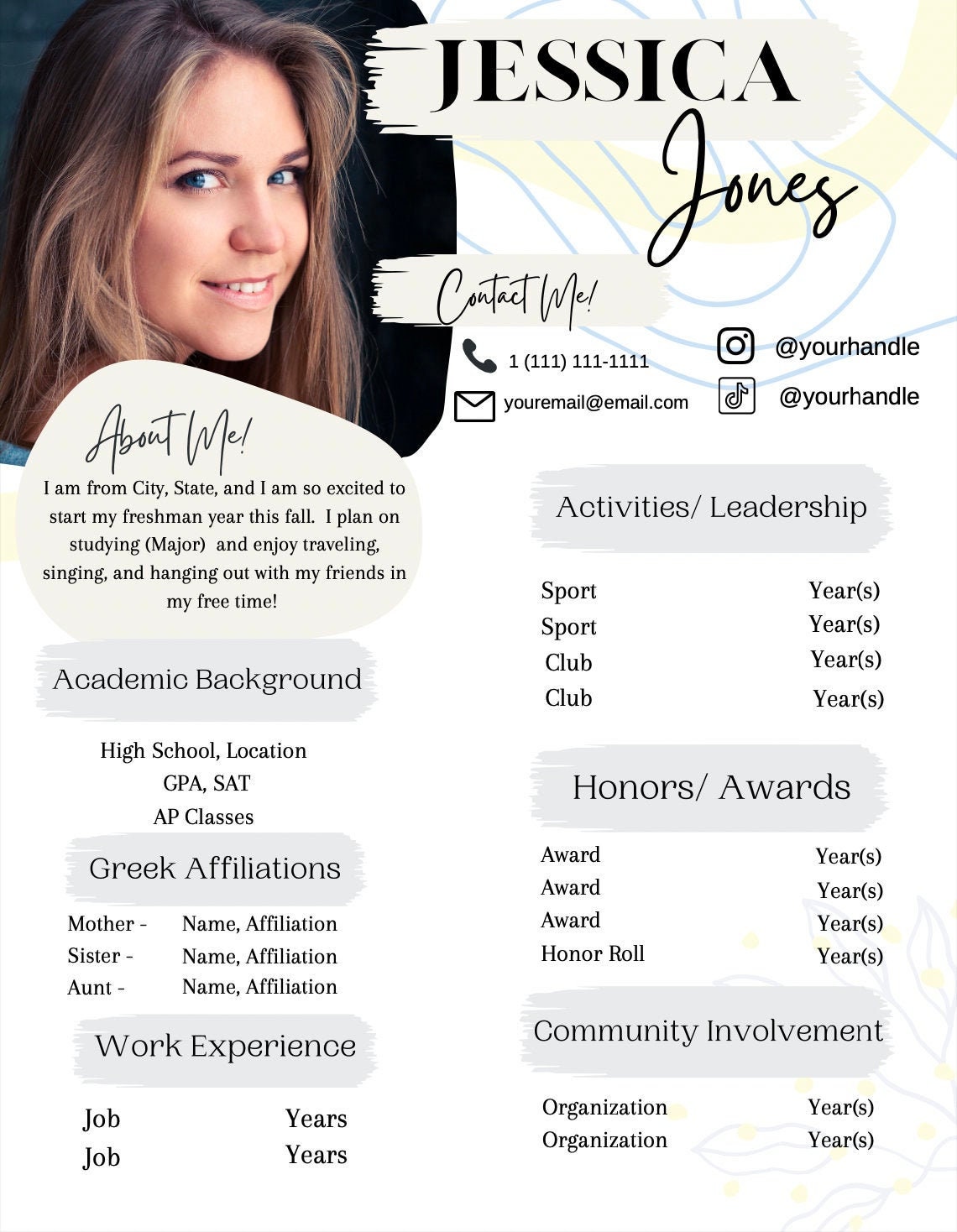 etsy resume templates etsy resume templates