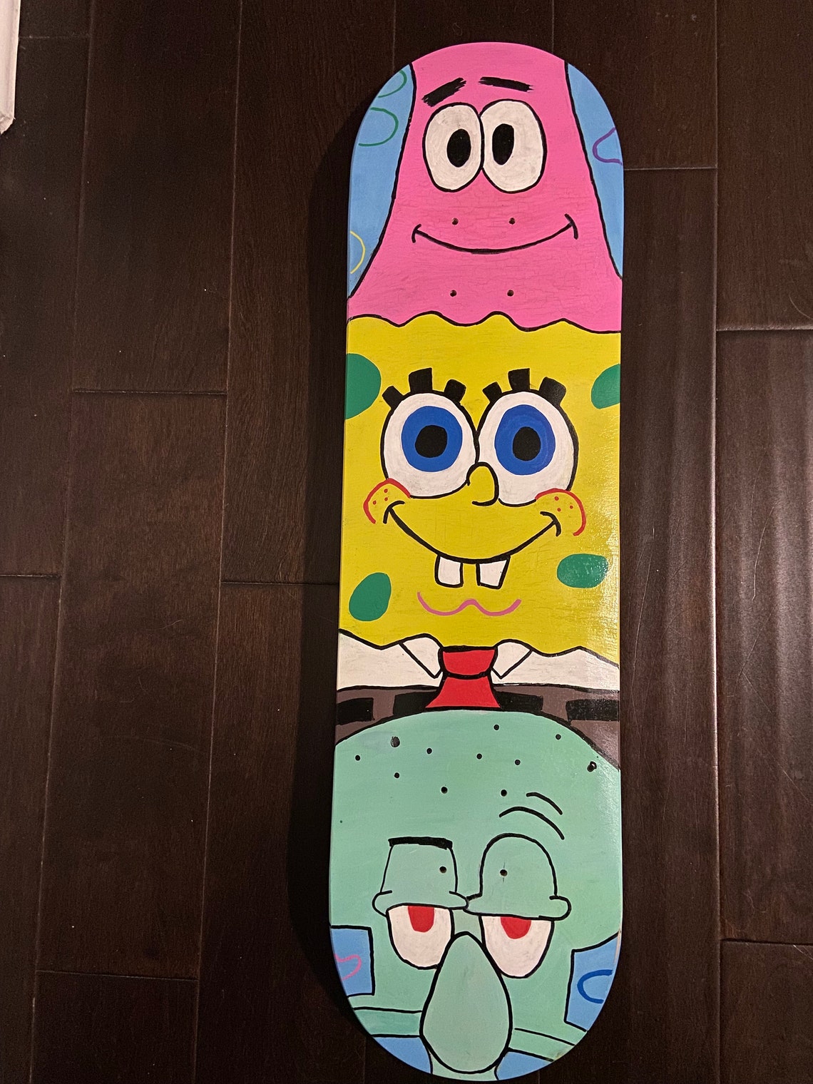 Spongebob Hand Painted Skateboard Deck Etsy