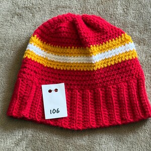 Winter Hat in Kansas City Chiefs colors #106