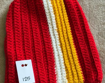 Winter Hat in Kansas City Chiefs colors #125
