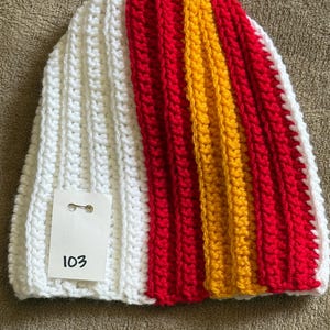 Winter Hat in Kansas City Chiefs colors #103