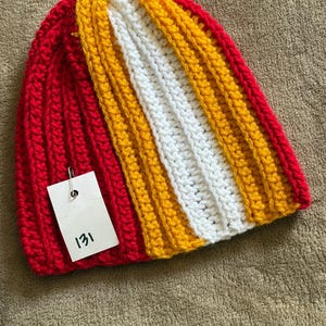 Winter Hat in Kansas City Chiefs colors #131