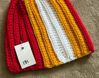 Winter Hat in Kansas City Chiefs colors #131