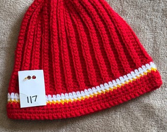 Winter Hat in Kansas City Chiefs colors #117