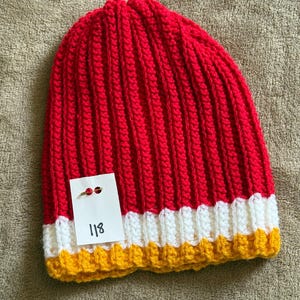 Winter Hat in Kansas City Chiefs colors #118