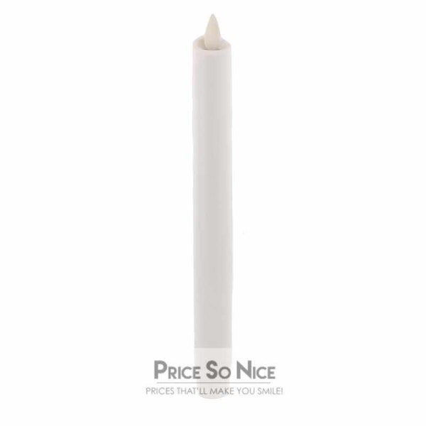 Pottery Barn Flickering Flameless White Taper Candle - 8"