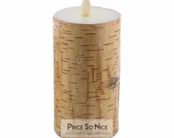 Pottery Barn Flickering Flameless Birch 3 x 6 Candle