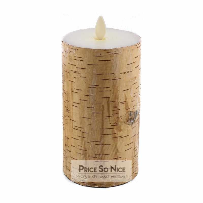 Pottery Barn Flickering Flameless Birch 3 X 6 Candle Etsy