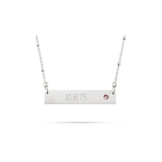 Things remembered bar best sale necklace