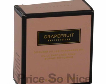 Pottery Barn Grapefruit Scent Flameless Diffuser Candle Fragrance Oil Set - NEW