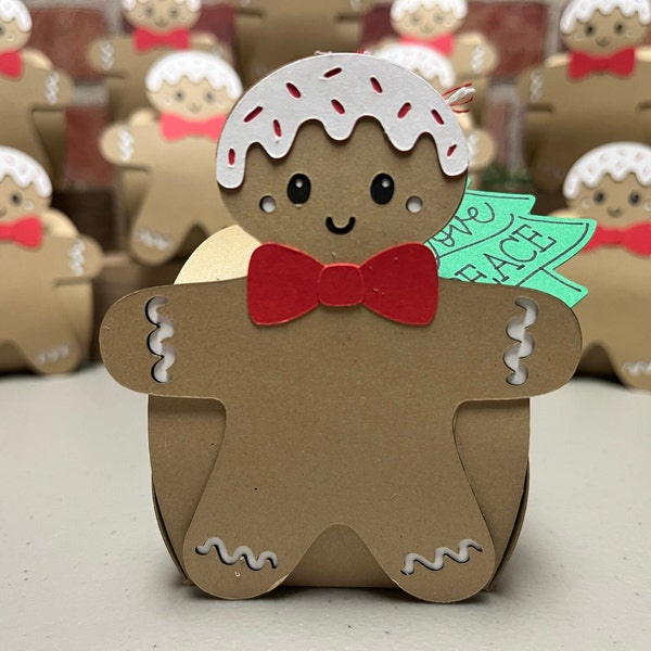 Gingerbread Men Treat Boxes, Set of 10, Christmas Favor Boxes, Gingerbread Favor Boxes, Gingerbread Gift Boxes, Christmas Party Favor