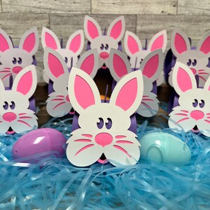 Bunny Treat Boxes, Set of 10, Easter Favor Boxes, Rabbit Favor Boxes, Bunny Rabbit Gift Boxes, Easter Party Favor