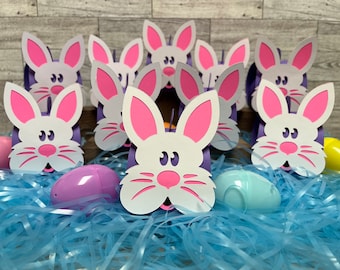 Bunny Treat Boxes, Set of 10, Easter Favor Boxes, Rabbit Favor Boxes, Bunny Rabbit Gift Boxes, Easter Party Favor