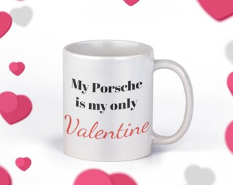 Funny Car Themed Valentine’s Day Gift Mug Choose Your Ride Porsche Maserati BMW & more Gifts for him her