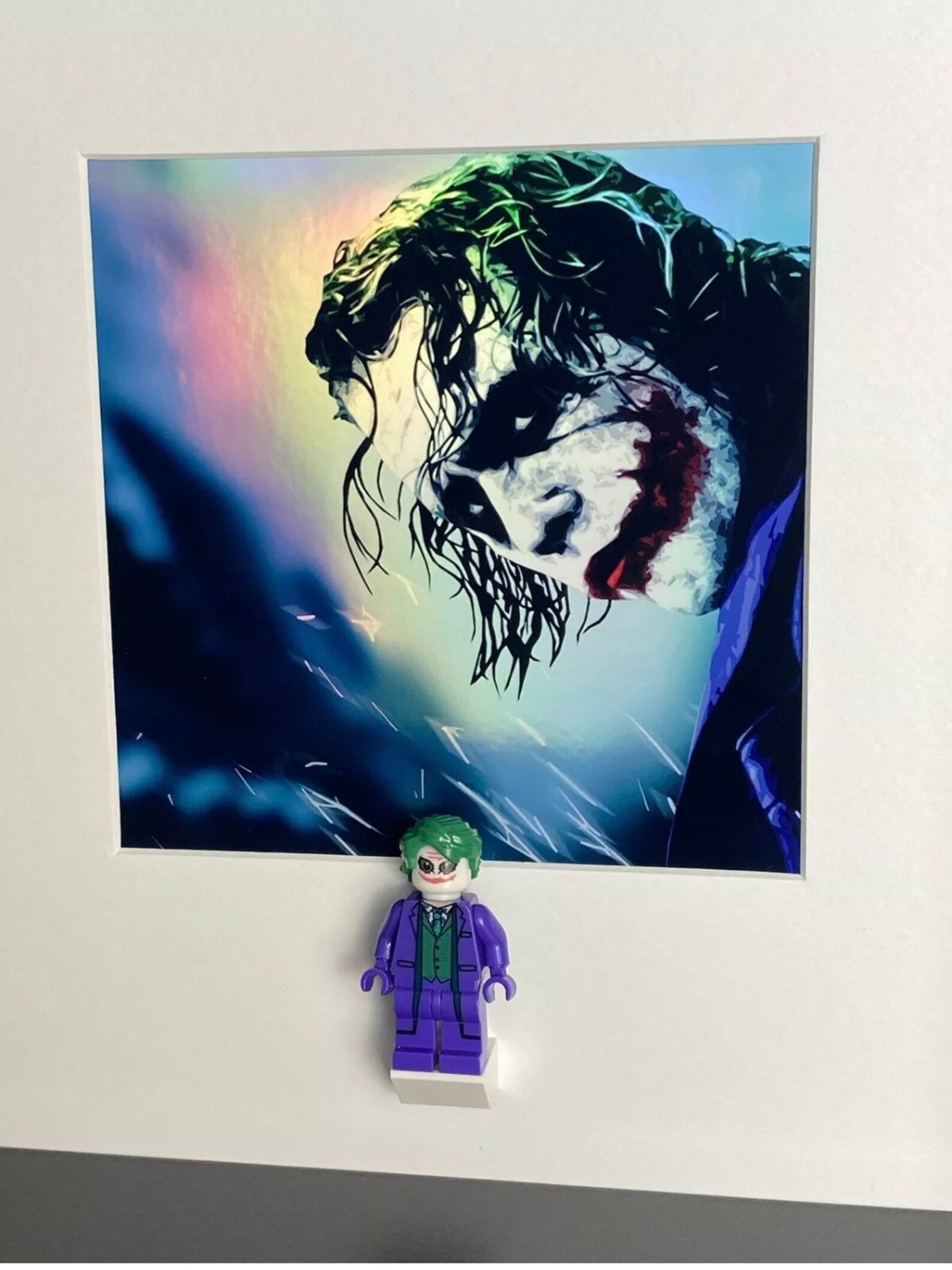 Batman The Joker Themed Artwork Picture Frame Metallic Print Etsy
