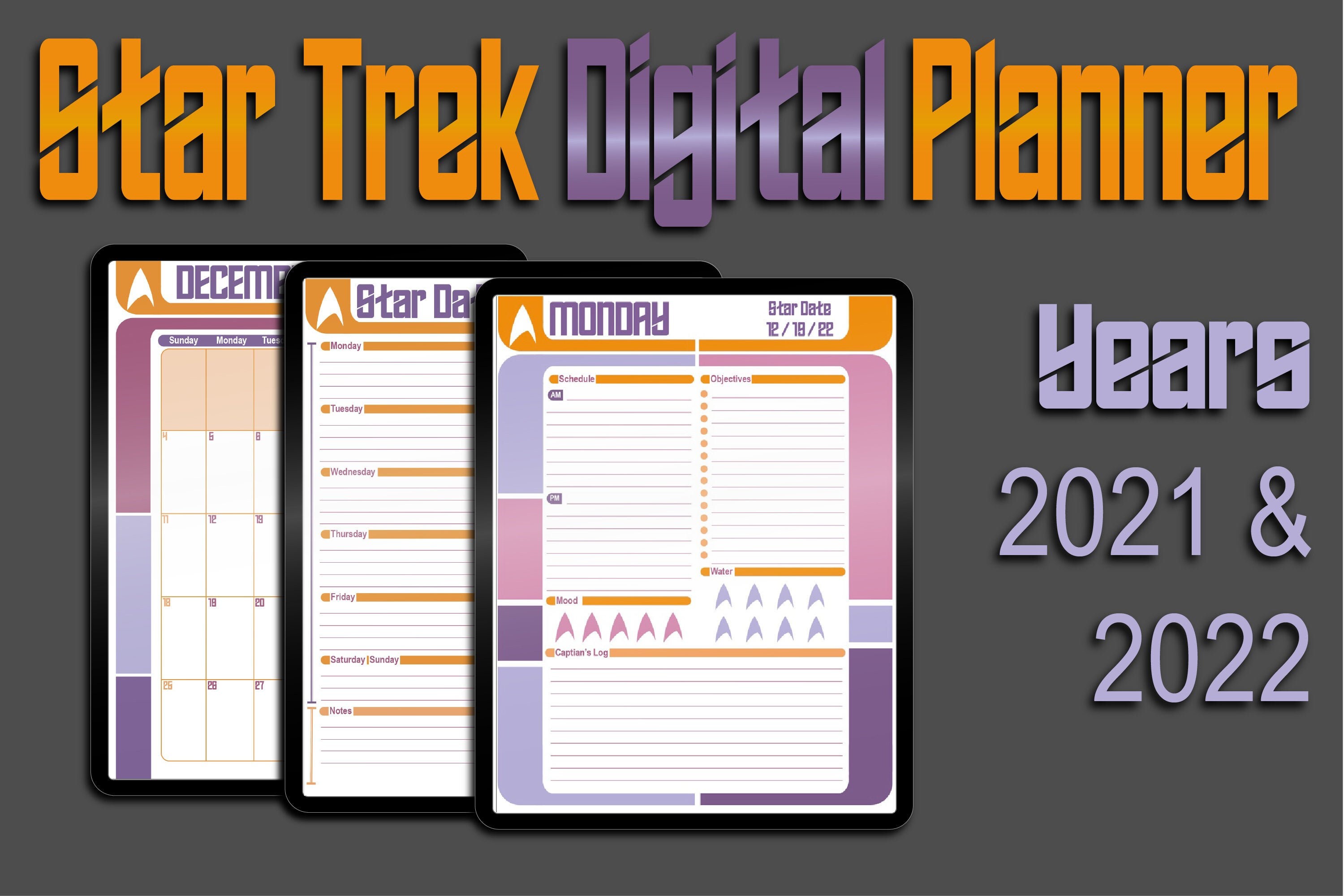 Star Trek Digital Planner Light Mode Optimized For Etsy