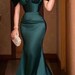 Emerald Green Evening gown / prom / kaftan / abaya / babyshower / gala dress / gala / wedding guest/ mermaid / Graduation Dress 