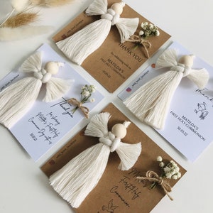 Personalised First Holy Communion Favours | Holy Communion Keepsake | Rustic Confirmation Favors for Guests | Confirmation Angel Gift Bulk