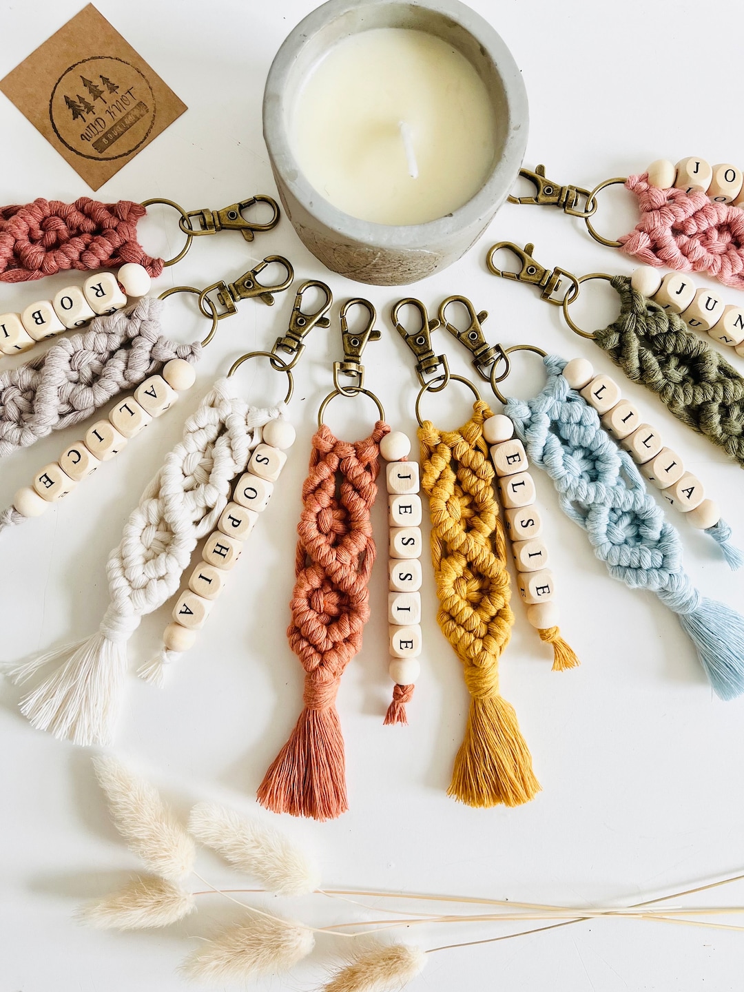 Customised Name Keyring Gift | Bridal Party Favours | Maid of Honour ...