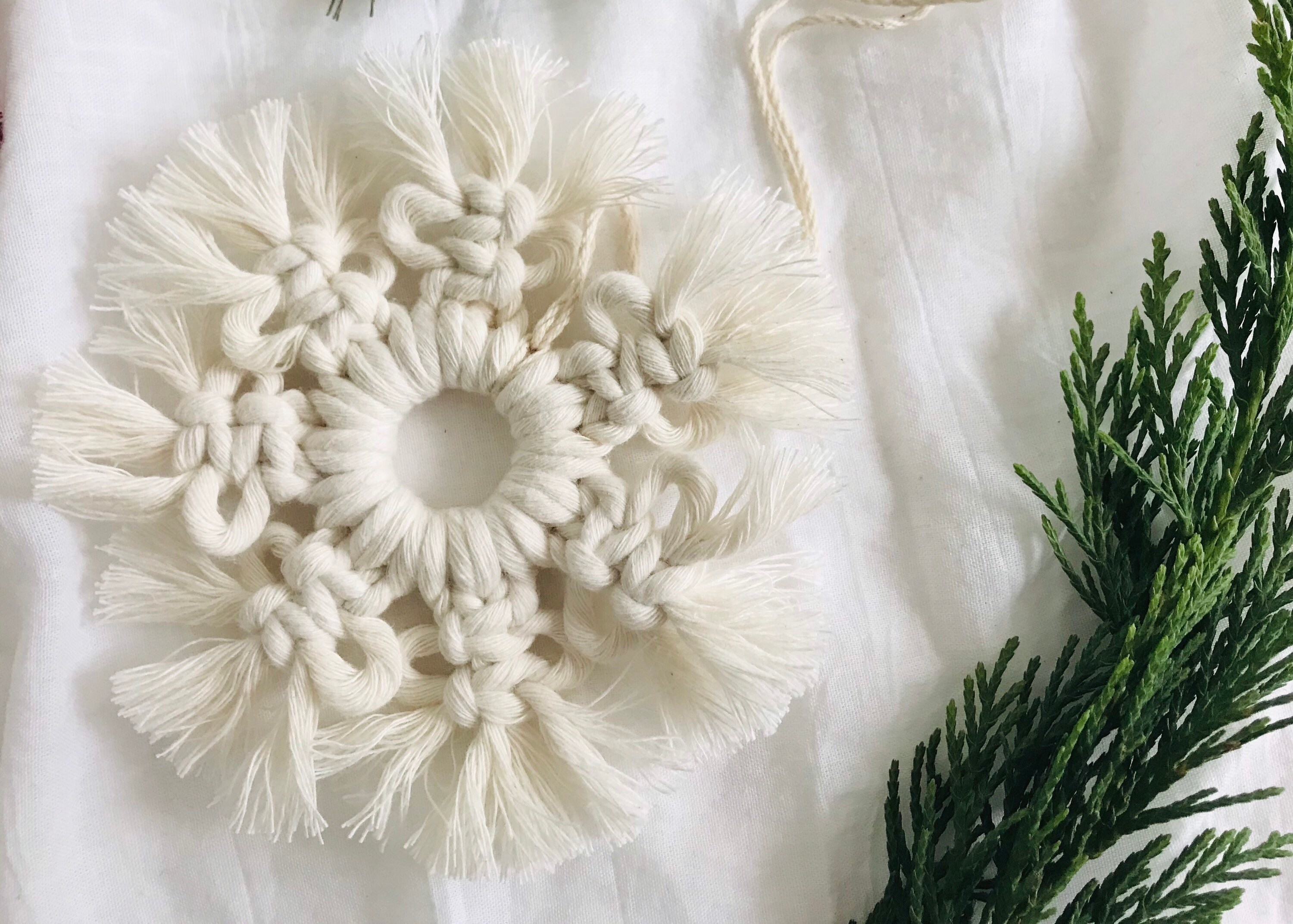 Set of 3 Macrame Snowflakes Natural Christmas Tree Decor - Etsy