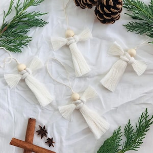 Macrame Mini Angels | Baptism Angel Gift | Christening Keepsakes ...