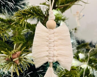 Macrame Christmas Tree Ornaments | Boho Christmas Decor | Scandi Christmas Decor